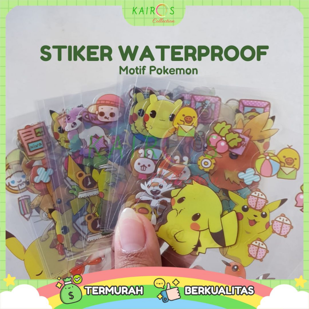 

Sticker Kartun Pokemon Bahan PVC [ECER] 1 LEMBAR / Stiker Waterprooft