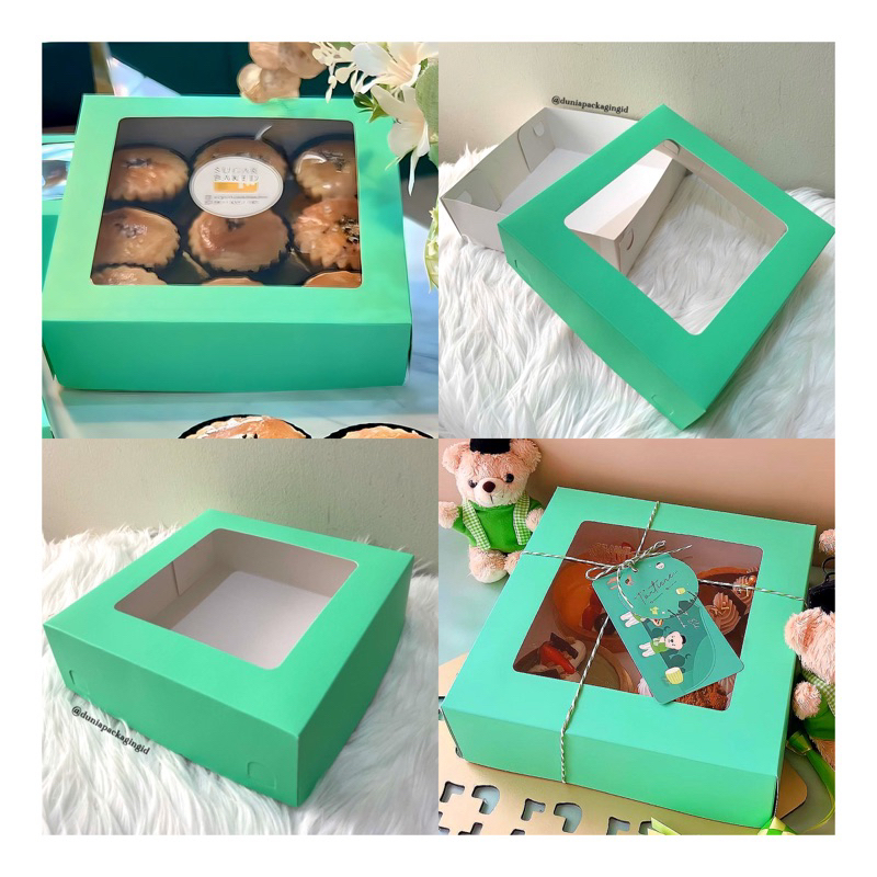 Kotak Kue 22x22 TOSCA exclusive  kotak kue warna 20x20x8 kotak kue / pudding / hampers mewah kotak k
