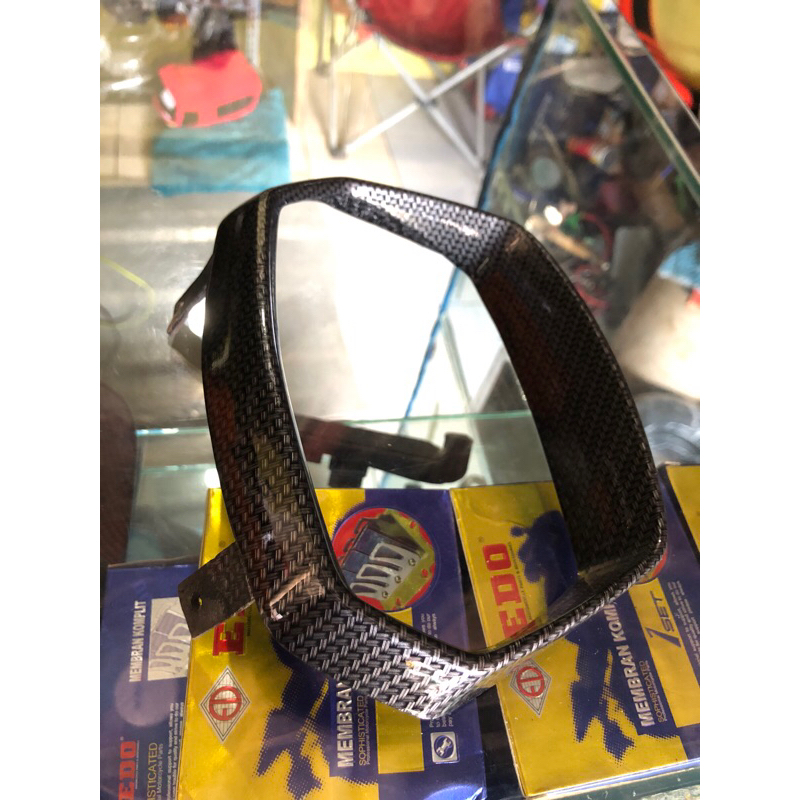 ring lampu carbone vespa matic sprint lis lampu vespa matic carbone