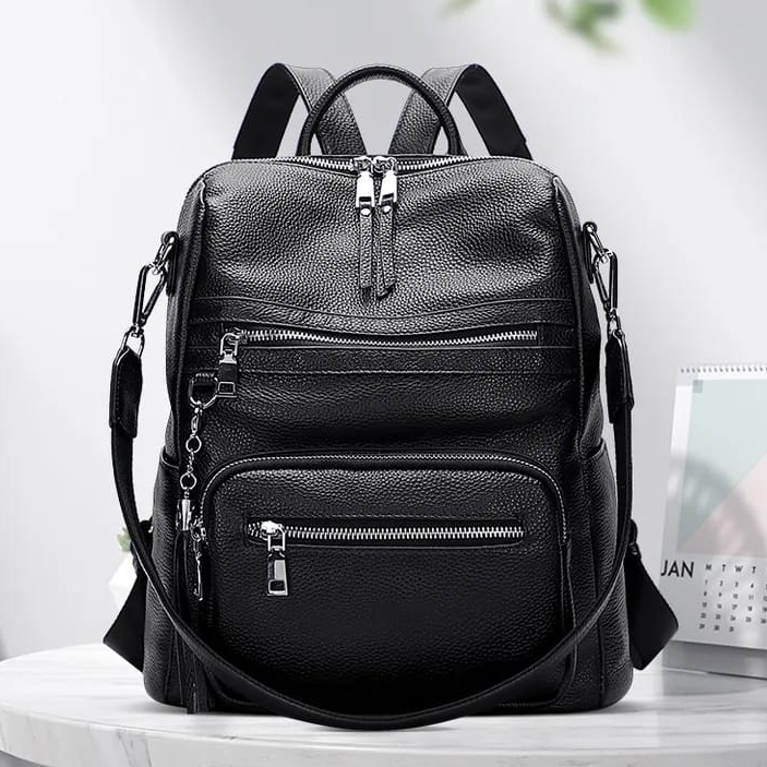 [COD] TM30 Ransel Kulit Sintetis Untuk Wanita Tas Bahu Kapasitas Besar Untuk Wanita Ransel Wanita De
