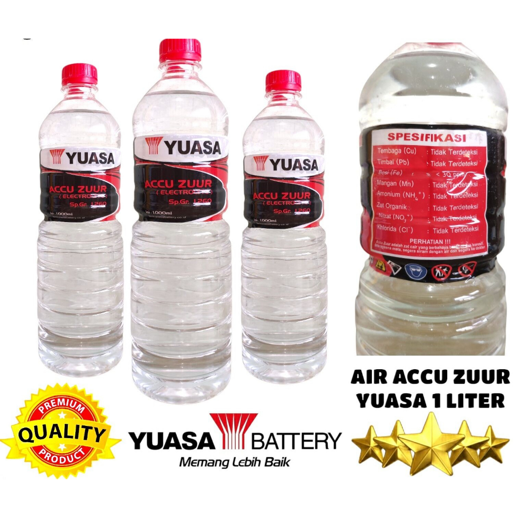 Air Aki / Accu zuur merk Yuasa