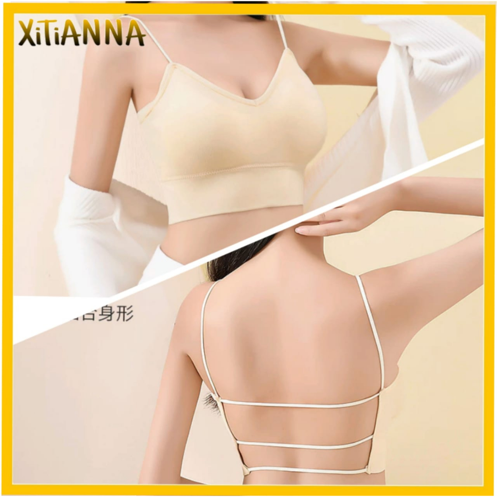 XT BH Wanita Crop Top Pakaian Dalam Cewek Ala Korea Fashion Style Tali Kecil BRA50