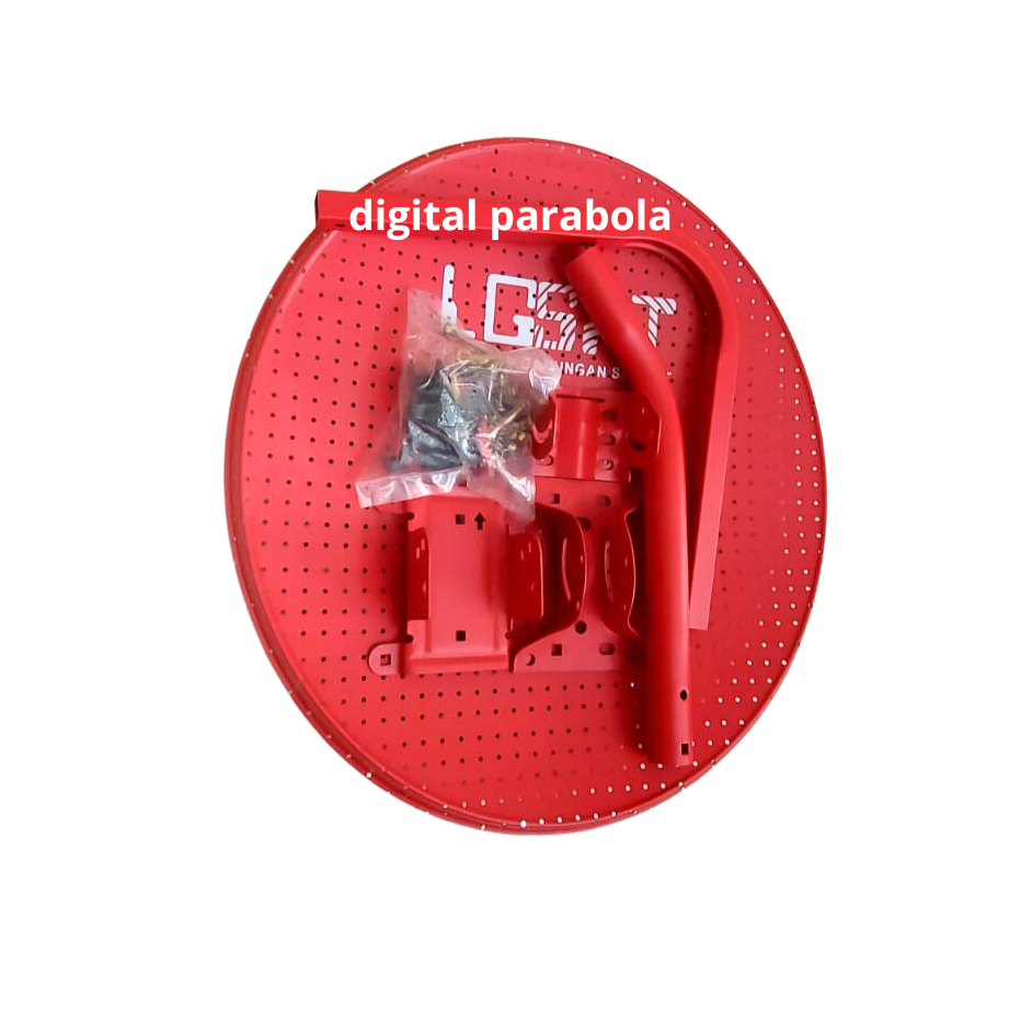 PARABOLA LGSAT 45 cm MERAH LUBANG - ODU ONLY PARABOLA LGSAT MERAH LUBANG 45CM-ODU ONLY