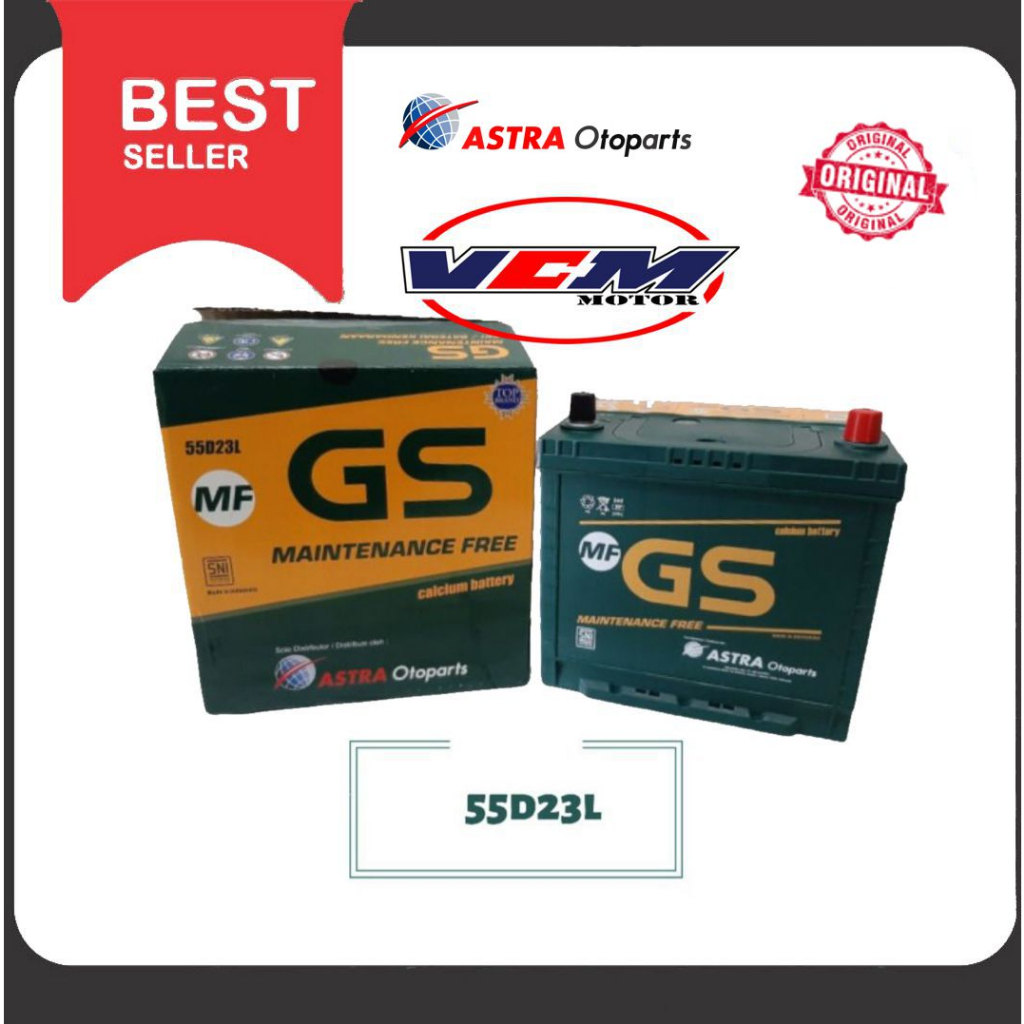 Accu Kering 55D23L 60Ah GS ASTRA MF Mobil Innova Bensin / Alphard