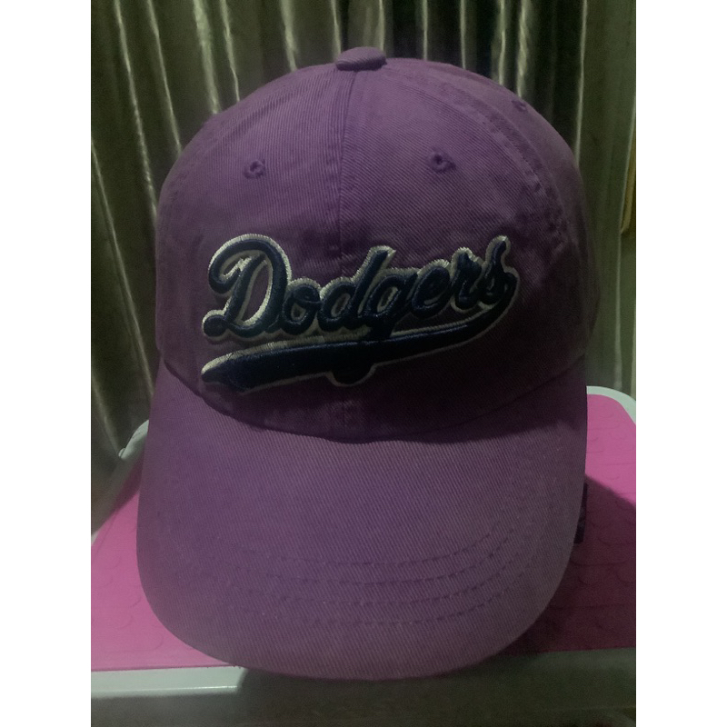Topi Cap sekon MLB “Dodgers” warna ungu ,setelan besi