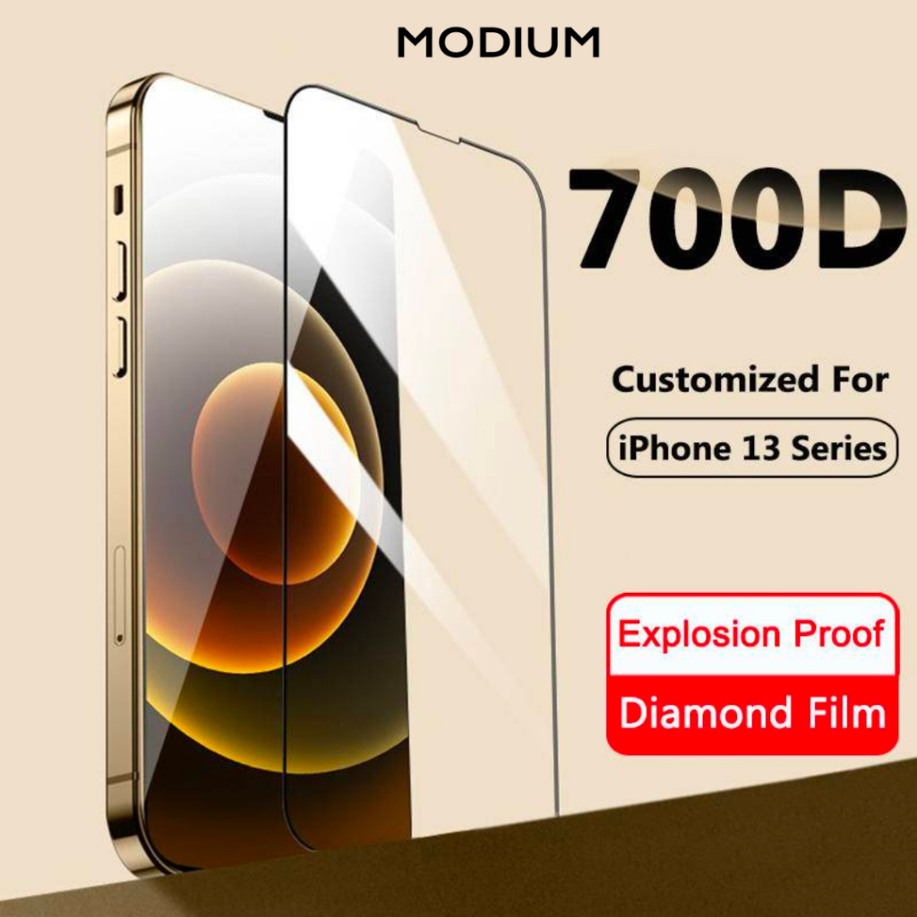MODIUM Anti Gores Iphone Full Screen Protector Tempered Glass for iPhone 11 12 13 Pro MAX Mini iPhone 6 6s 7 8 Plus SE 2020 2022 SE3