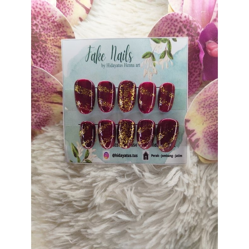 Fake Nails/Kuku palsu/ fake Nails/ kuku/ kuku pengantin/ kuku handmade