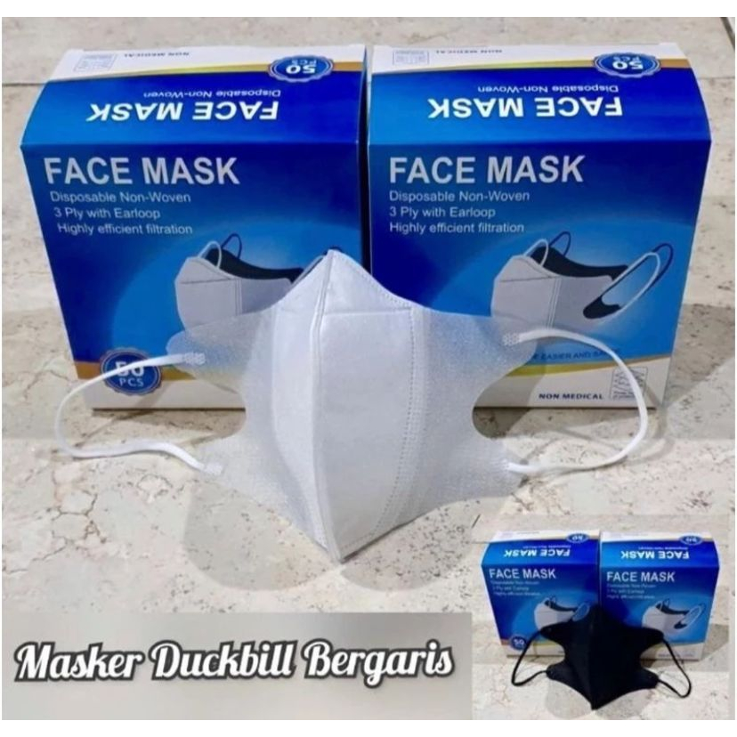 Masker Dukbil Fasemask Garis Isi 50pcs