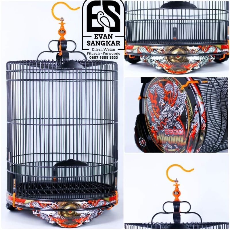 SANGKAR MURAI EBOD JAYA NAGA API PVC NO 2//AKSESORIS