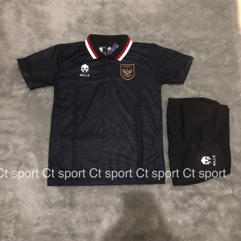 JERSEY KIDS (ANAK - ANAK ) TIMNAS INDONESIA HITAM 2023 BAJU BOLA ANAK TIMNAS HITAM