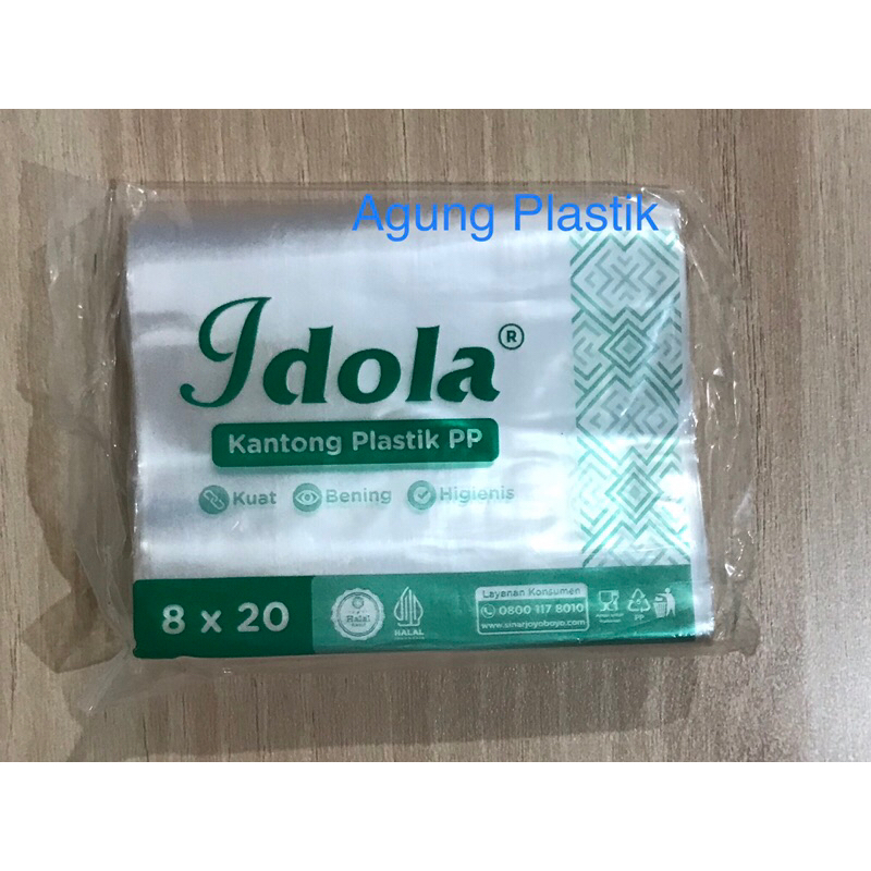 Plastik bening Idola 8x20