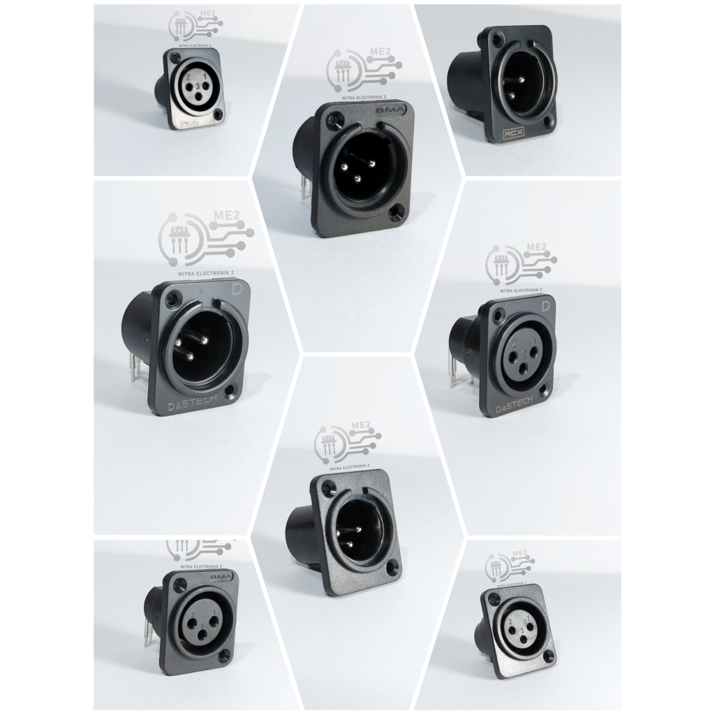 soket jack canon body XLR female male 3 lubang bukan BMA bukan neutrik tapi RCX