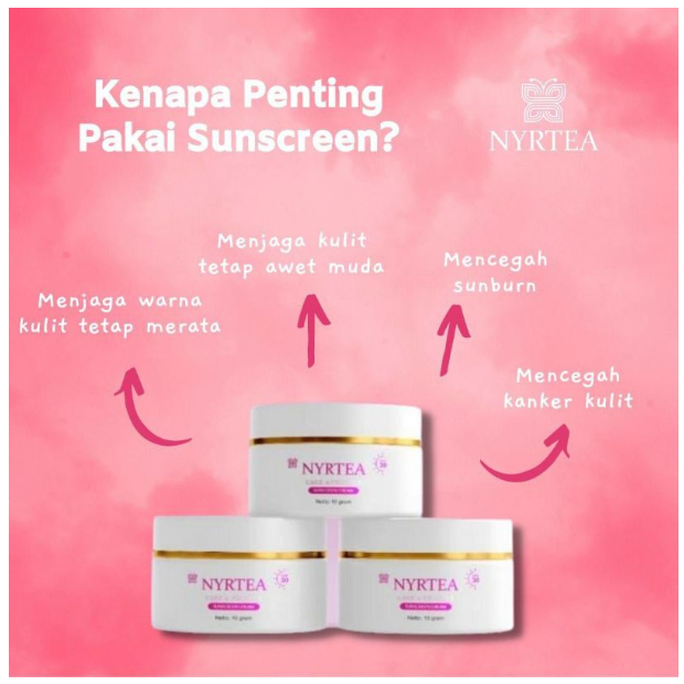 Perawatan Kecantikan Original Sunscreen Nyrtea SPF 30