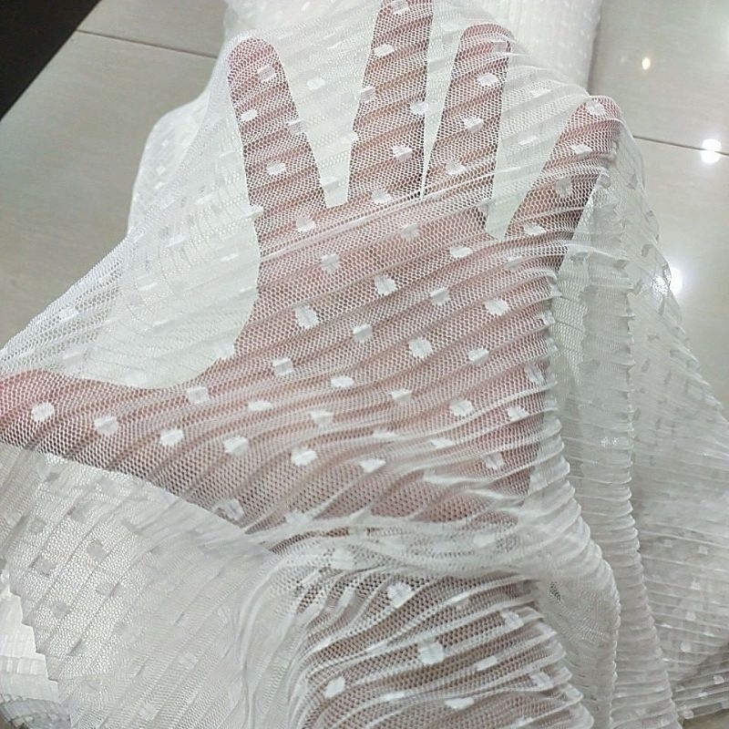 Tile Plisket Dot Besar /Tulle Dot Plisket