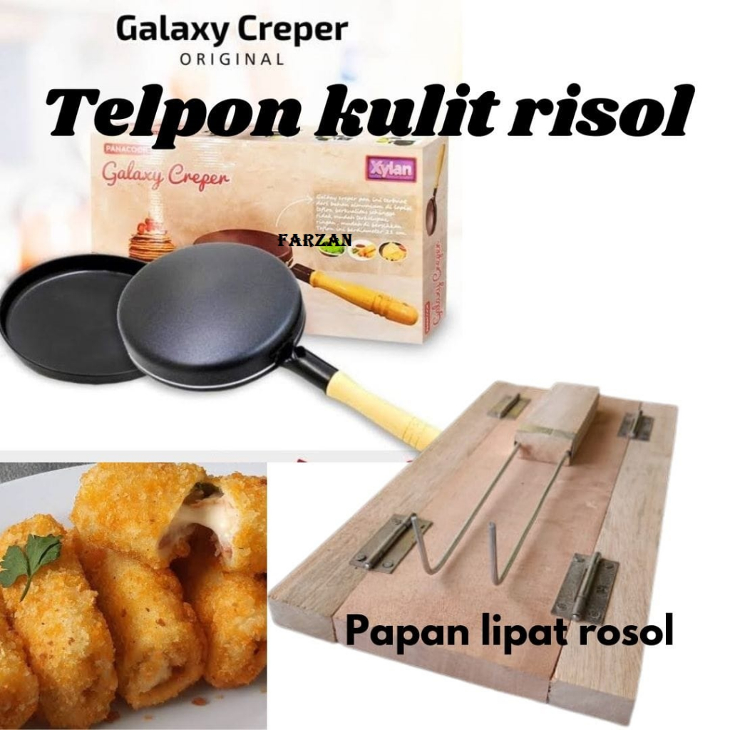 cetakan kulit lisol lumpia teplon Galaxy creper papan risol dari kayu