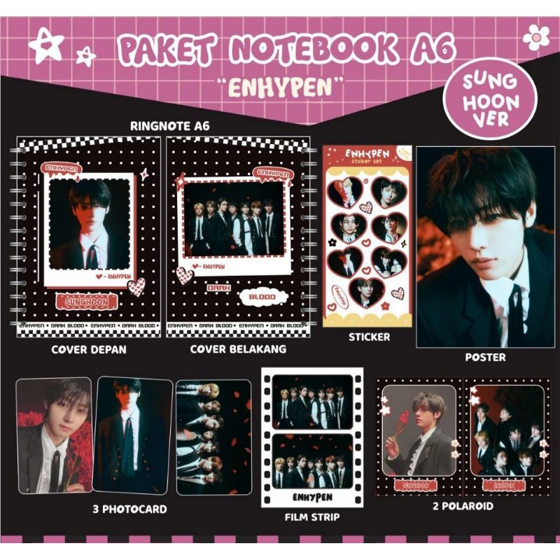 

FANKIT HEMAT NOTEBOOK ENHYPEN-NOTEBOOK ENHYPEN- ENHYPHEN DARK BLOOD