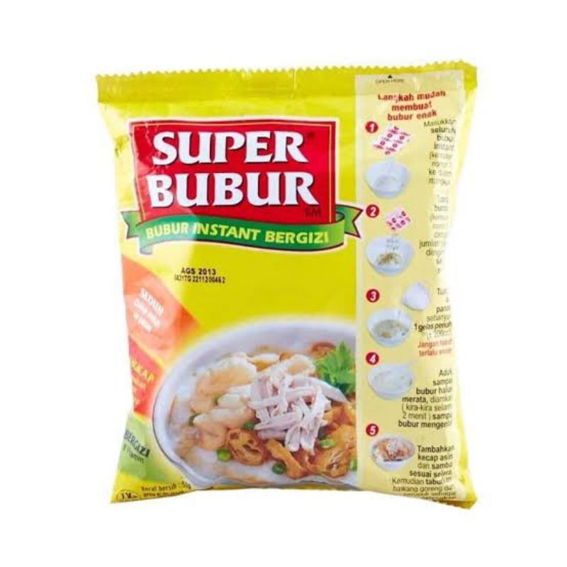 

Super bubur 46 gram bubur instan