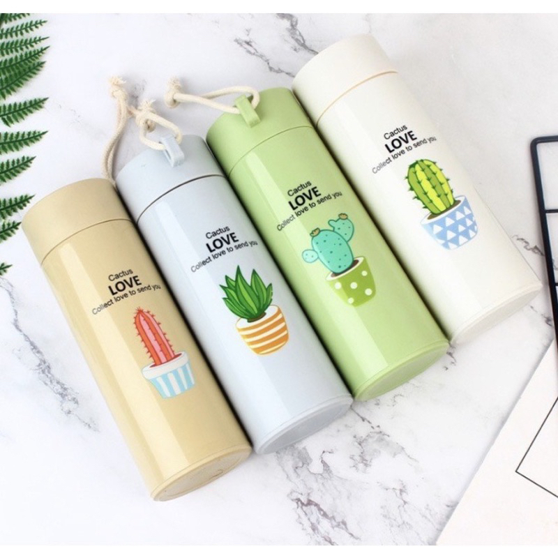 BOTOL KACA KAKTUS THERMOS KAKTUS TUMBLER MURAH
