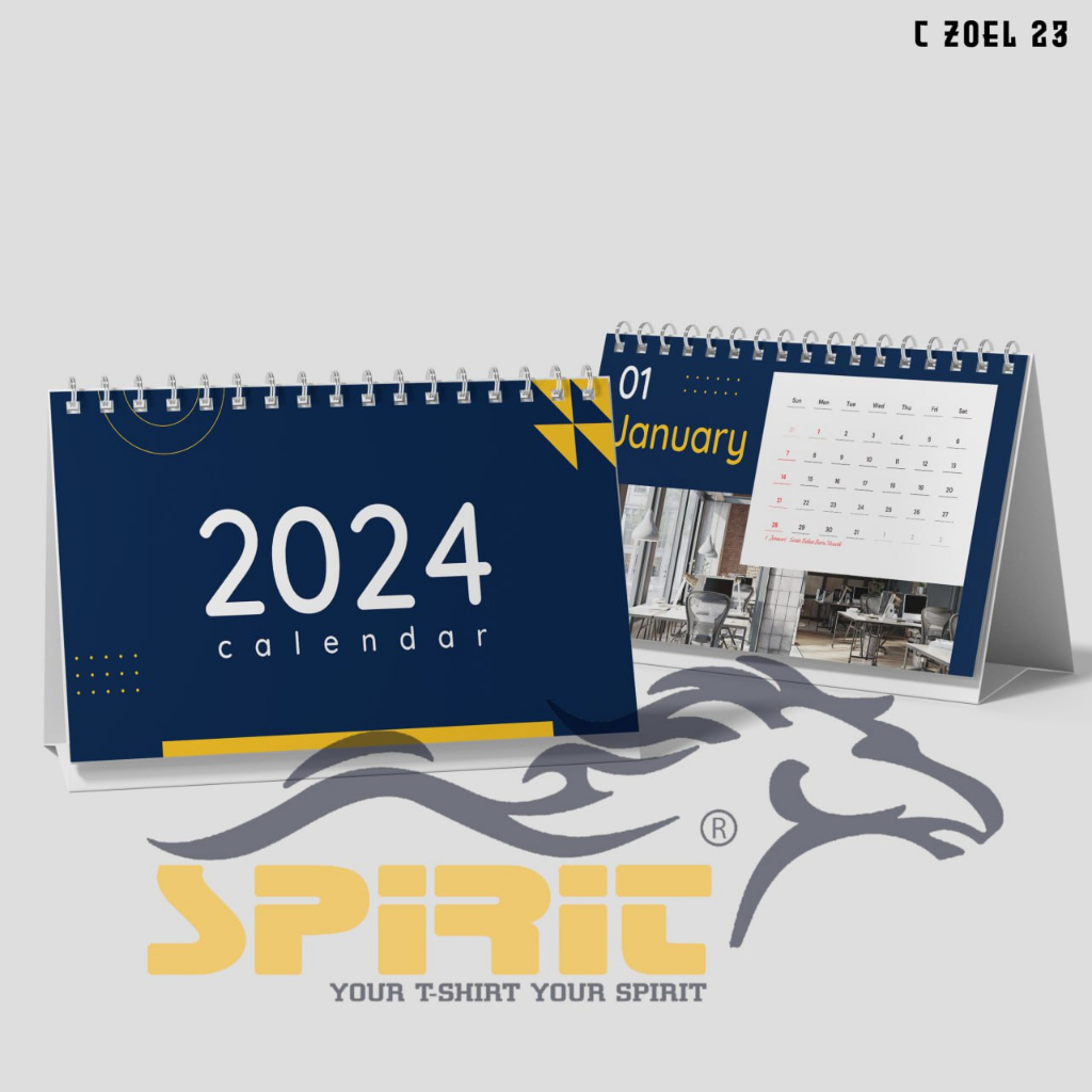 

Kalender Meja 2024 Kantor Blue Navy Aesthetic / Kalender Duduk 2024 Ruangan Kantor
