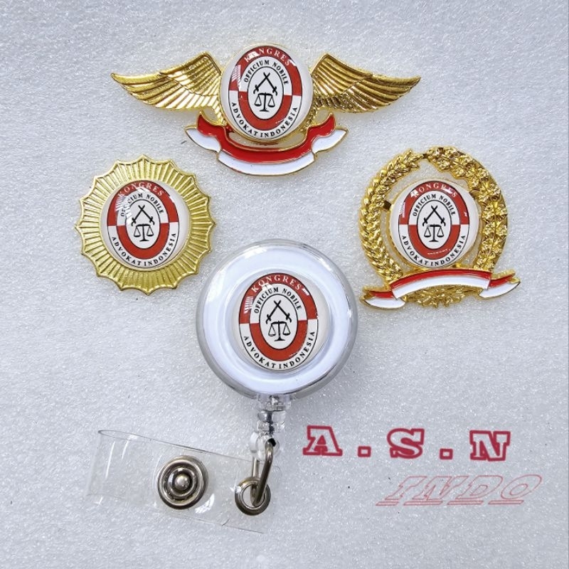 Pin Logo Kongres Advokat Yoyo Id Card Advokat Lencana Advokat