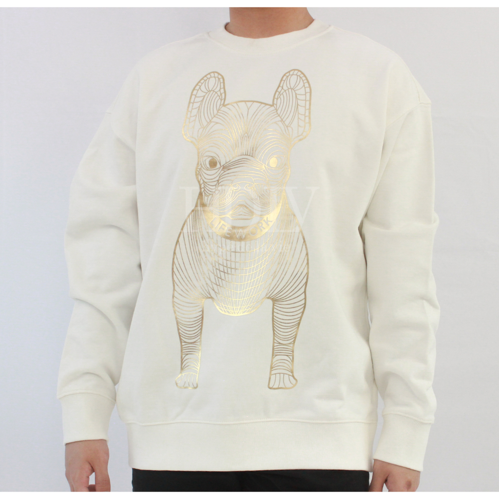 LIFEWORK Sweatshirt Gold Radog White Tee