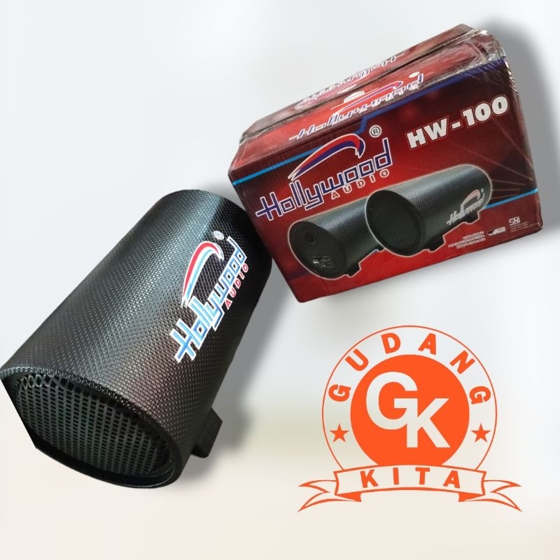 BASSTUBE HOLLYWOOD AUDIO HW-100 10 INCH SUBWOOFER AKTIF BASS BOX TABUNG GAS