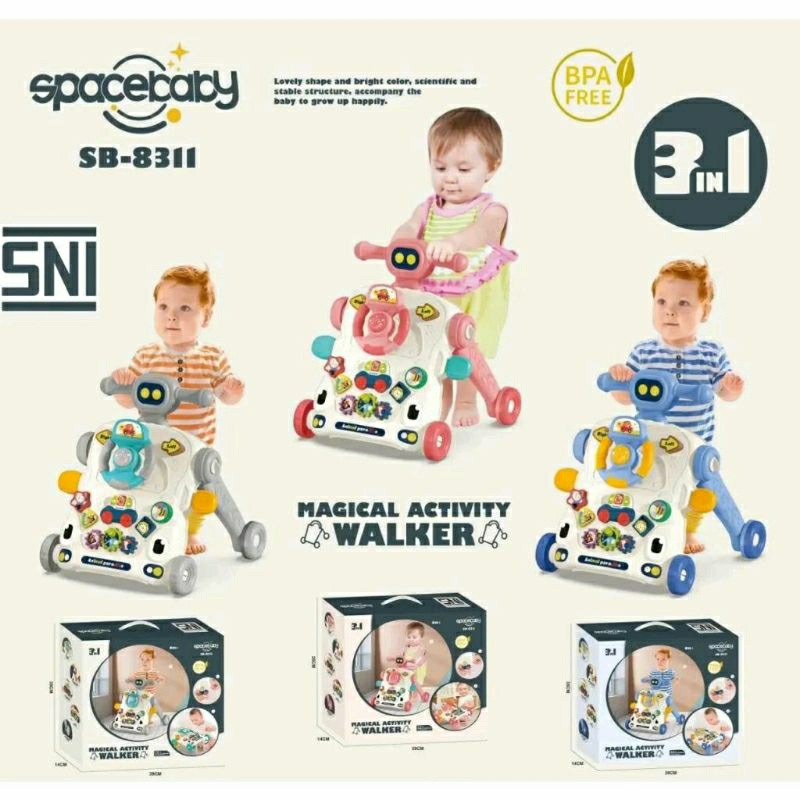 Space Baby Musical Activity Walker 3in1
