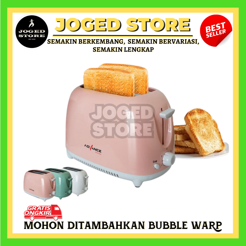 Pemanggang Roti Advance T-8866 2 Slot Toaster Low Watt Resmi | Pemanggang Roti | Toaster
