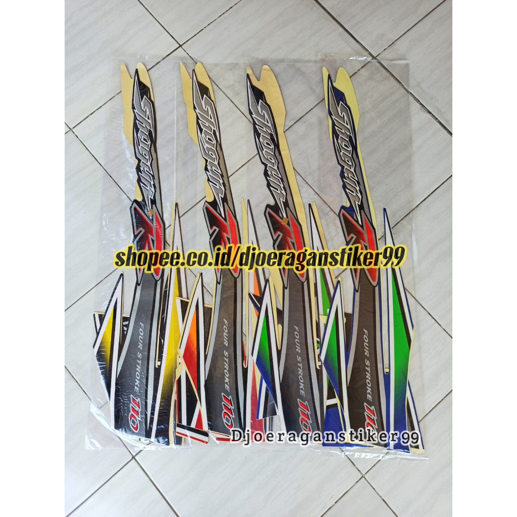 stiker striping shogun 110 2009, striping suzuki shogun 110 R 2004, stiker shogun R 110 2004