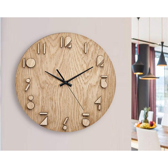Jam Dinding Kayu Jati Norte Horloge Unik