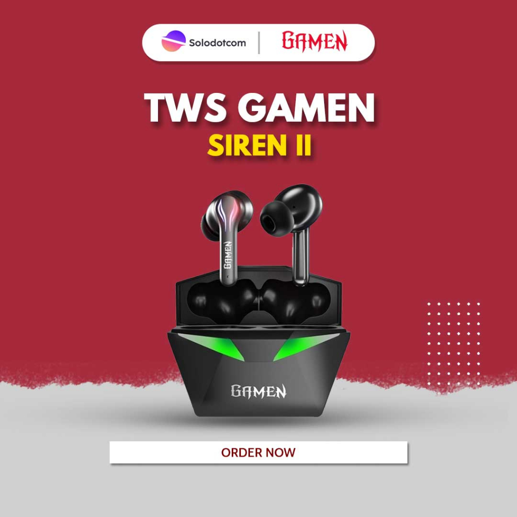 TWS GAMEN Sirens II Headset Game Earphone Bluetooth Original