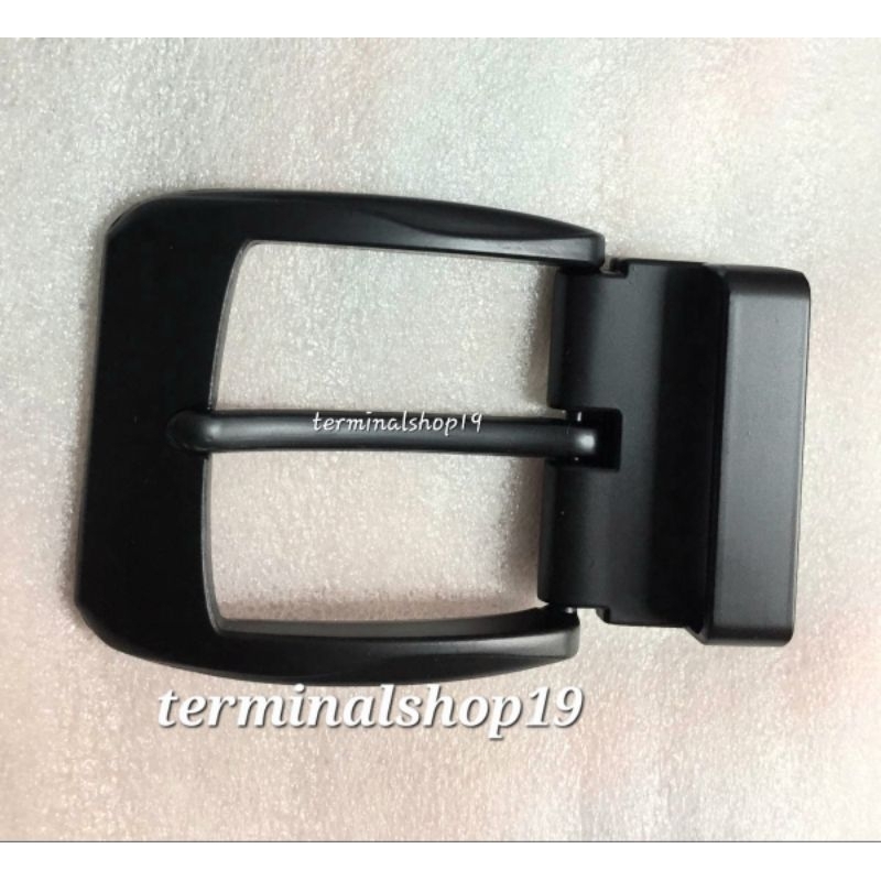 KEPALA IKAT PINGGANG KULIT KEPALA GESPER KULIT PREMIUM JEPIT 4CM HITAM