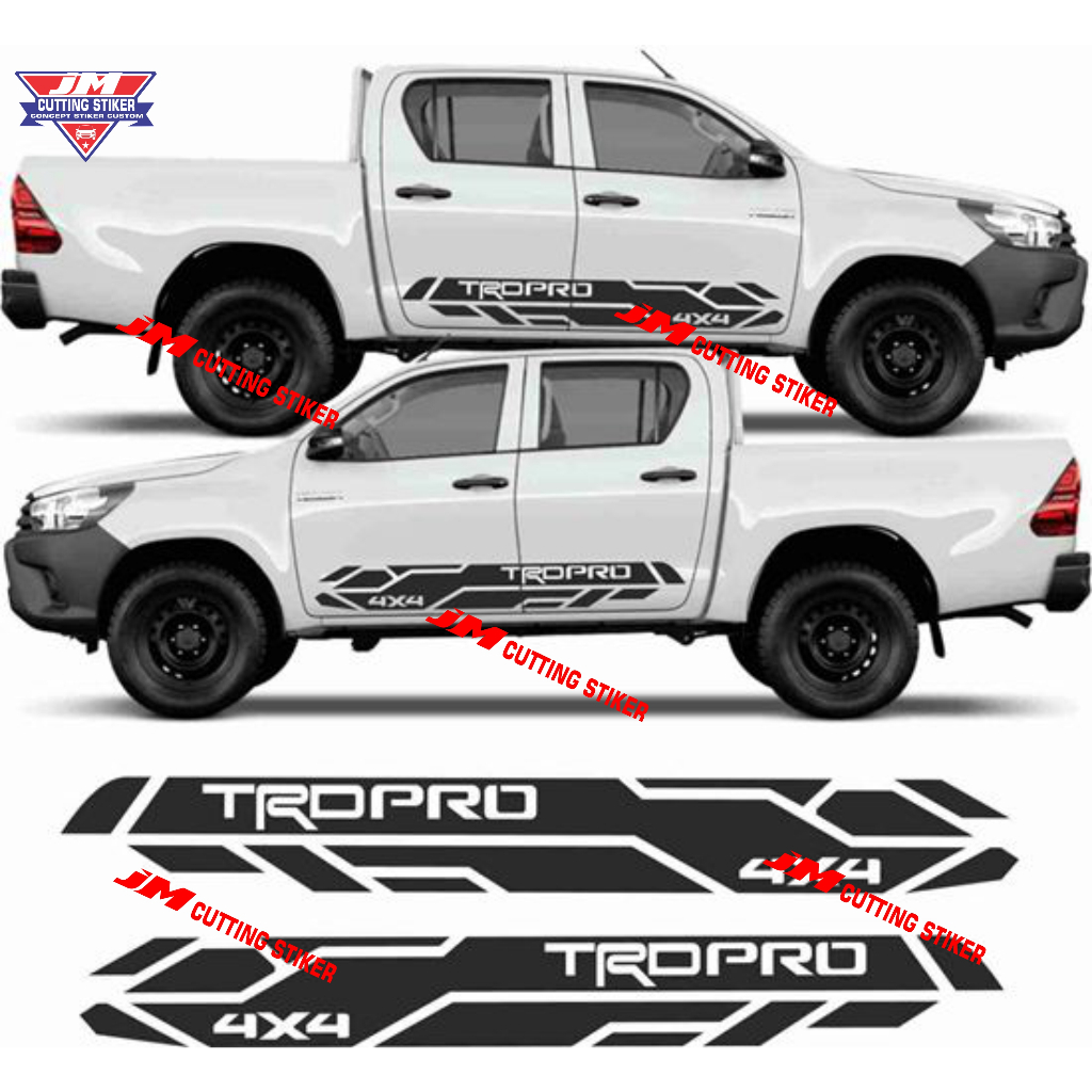 Stiker striping hilux trd cutting stiker variasi body hilux stiker hilux terbaru