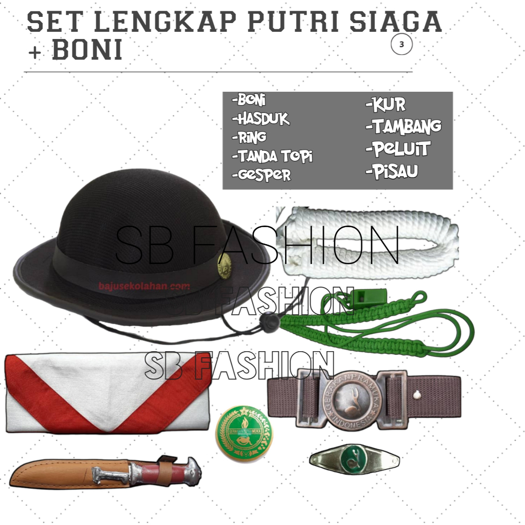 set perlengkapan pramuka siaga putra putri perempuan laaki laki kumplit / set atribut pramuka siaga 