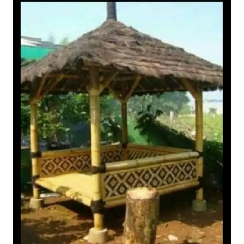 Saung gazebo bambu murah