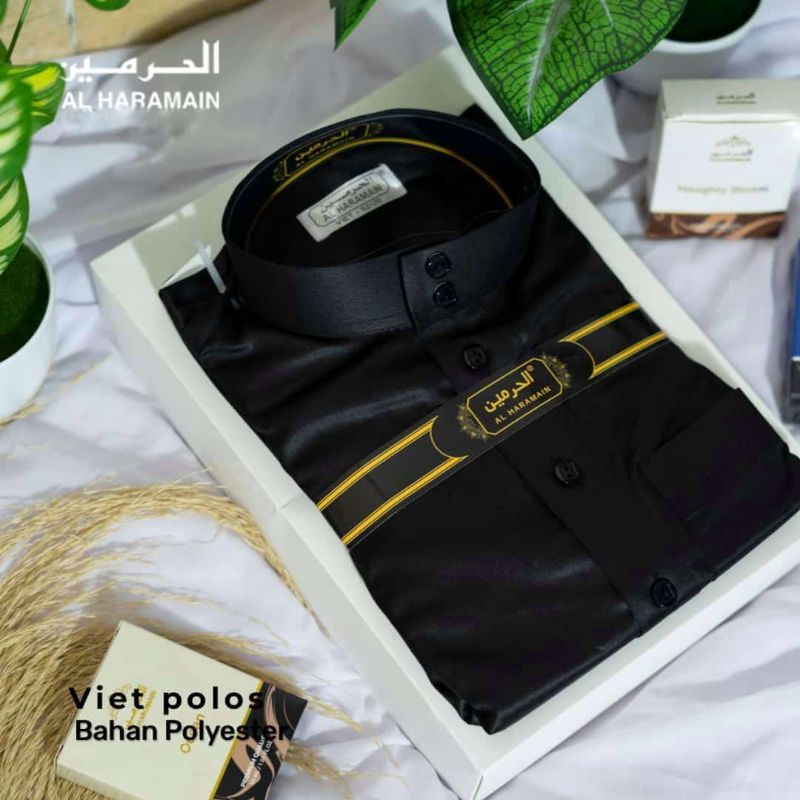 JUBAH AL HARAMAIN HITAM GAMIS JUBAH PRIA HAROMAIN ORIGINAL