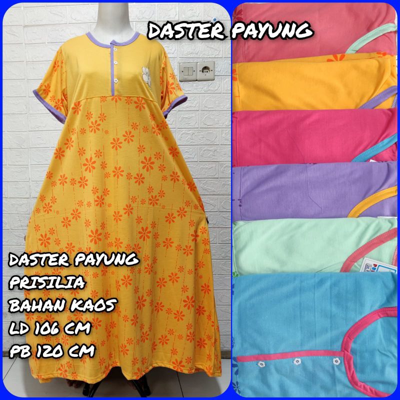 Daster Kaos Payung Jumbo klok Cp Panjang