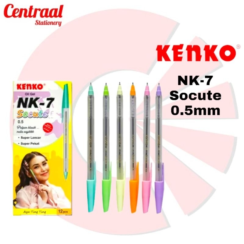 

Bolpoint Kenko NK-7 Socute 0.5mm ( 1Dzn / 12Pcs )