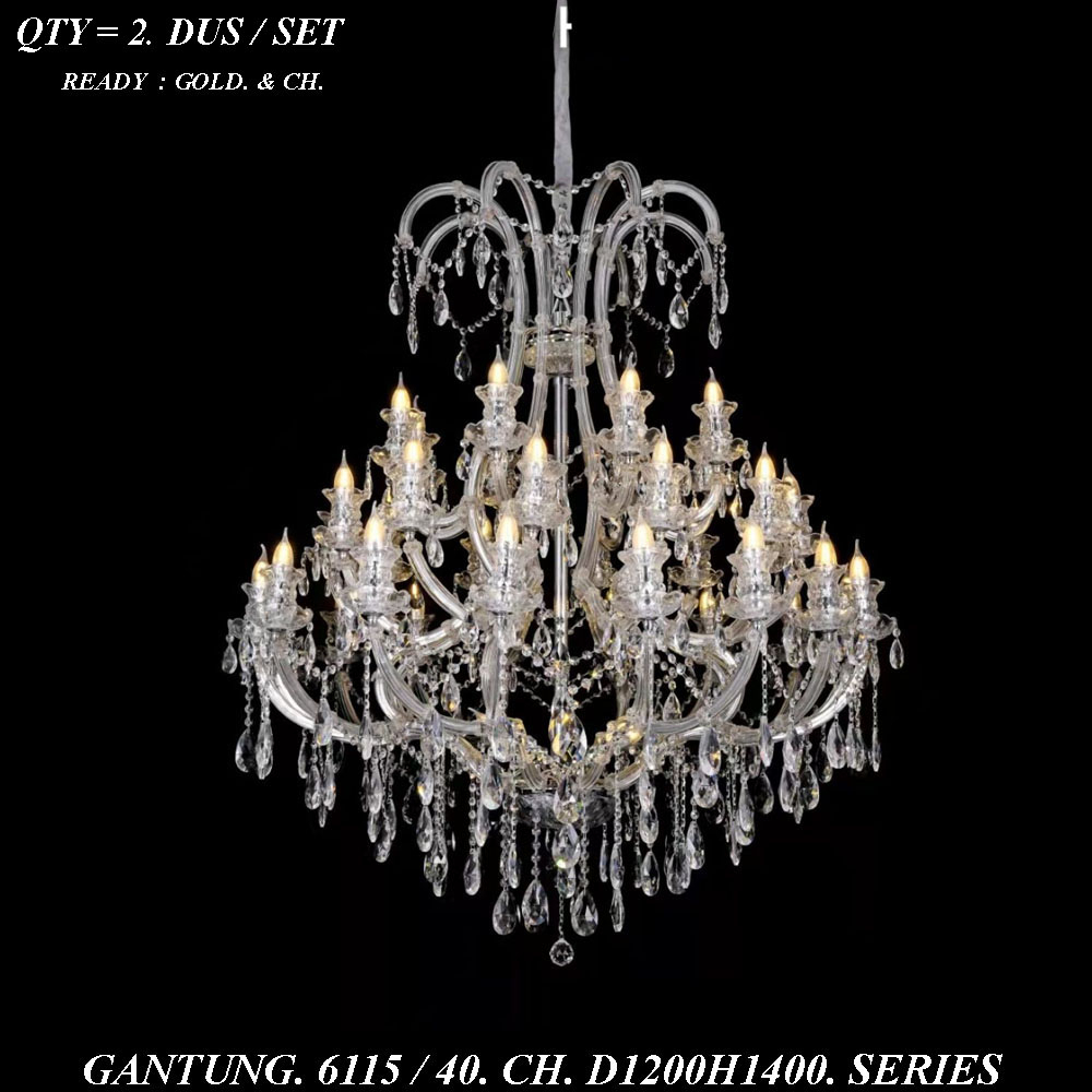 Lampu Gantung Lilin Kristal Chandelier 6115