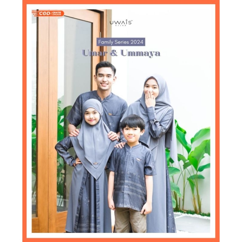 Sarimbit Keluarga Lebaran 2024 Umar & Ummaya by Uwais Hijab (Koko Dewasa & Dress Dewasa)