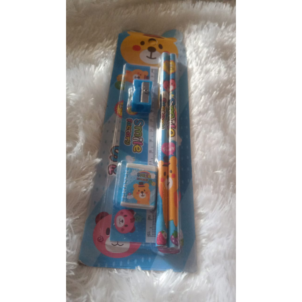 

MINI STATIONERY SET ALAT TULIS SEKOLAH 5 IN 1 KARAKTER LUCU | SET ALAT TULIS