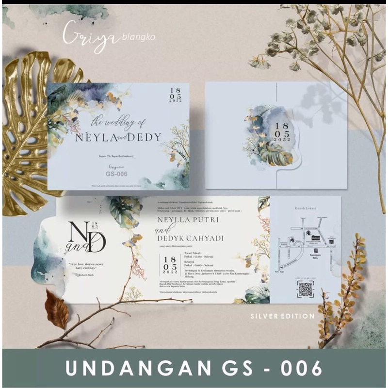 undangan pernikahan murah Gs 006