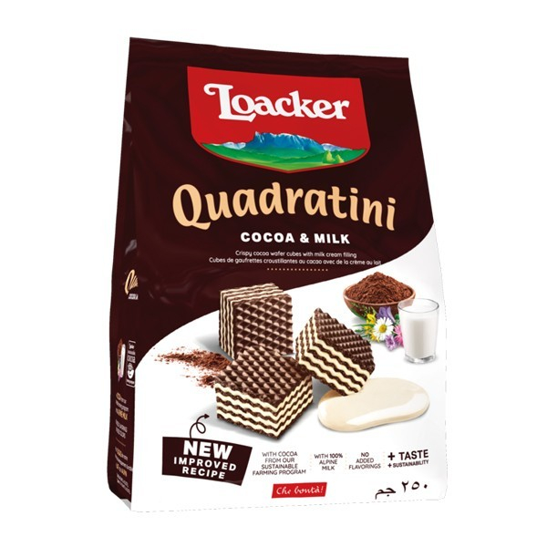 

LOACKER QUADRATINI COCOA MILK 125G