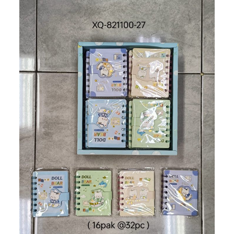 

notes ring motif doll bear satuan