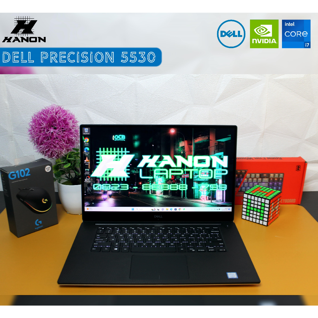 Laptop Dewa Desain Render Dell Precision 5530 Core i7 Nvidia Ram 32 GB SSD 1 TB Layar 4K Touchscreen