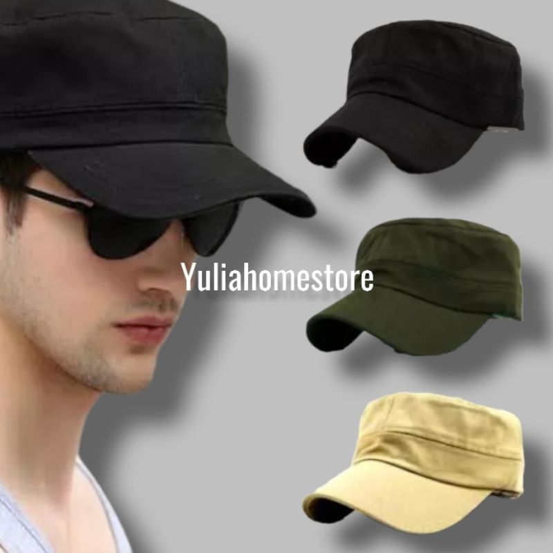 Topi komando pria | topi hitam pria | topi pdl lapangan