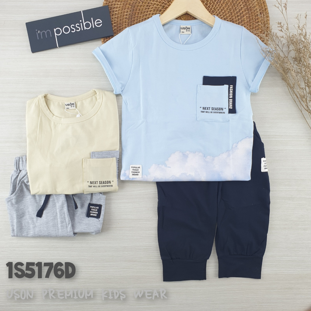 baju setelan kaos celana joger anak lakilaki / uson / sco304