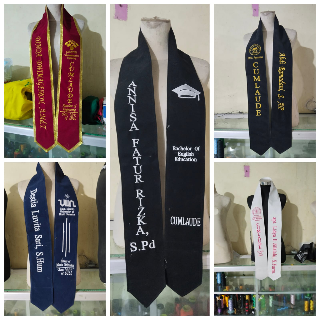 "LANGSUNG KIRIM" SELEMPANG WISUDA KALUNG/LEHER POLOS