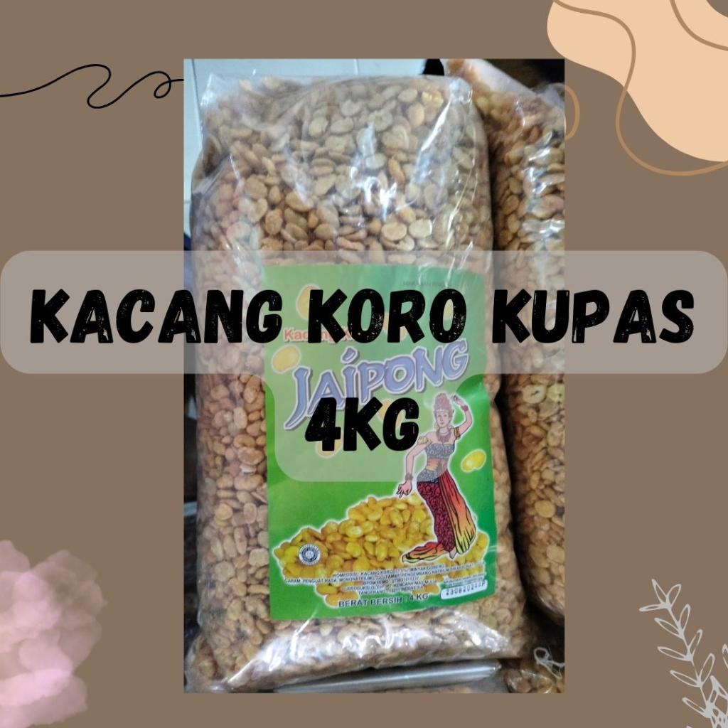 

[JAJANNA] Snack Bal Murah Kacang Koro Kupas / Kacang koro Bal / Kacang koro 1 Bal 4 Kg