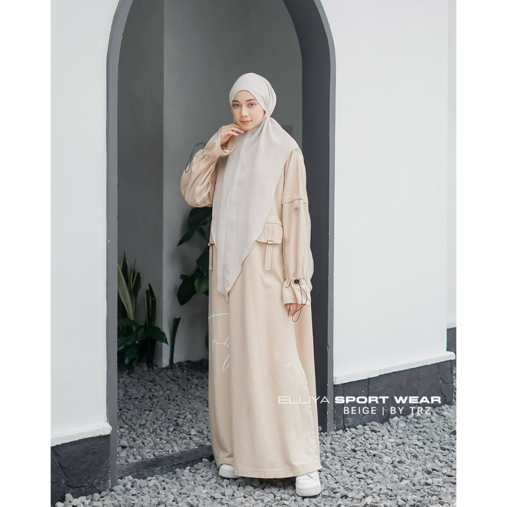 TRZ - Set Elliya Sporty Wear - Gamis -Dress Muslim